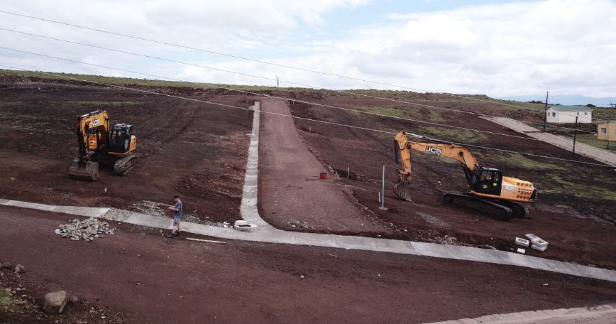Civil engineering earthworks underway at the Barkly East infrastructure project
